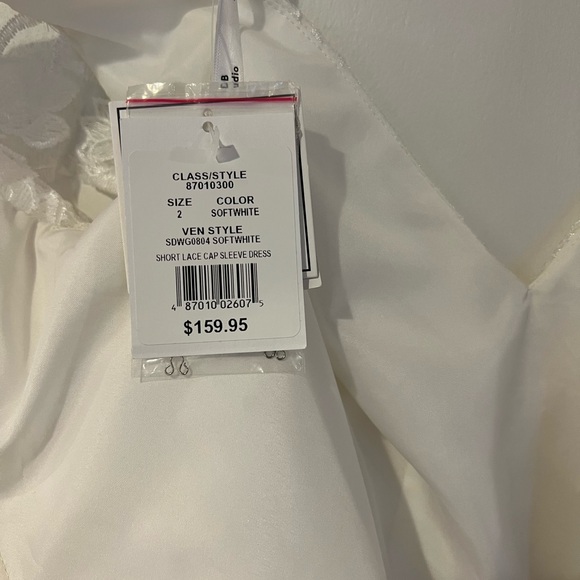 David's Bridal White Lace Wedding Dress - Picture 9 of 10